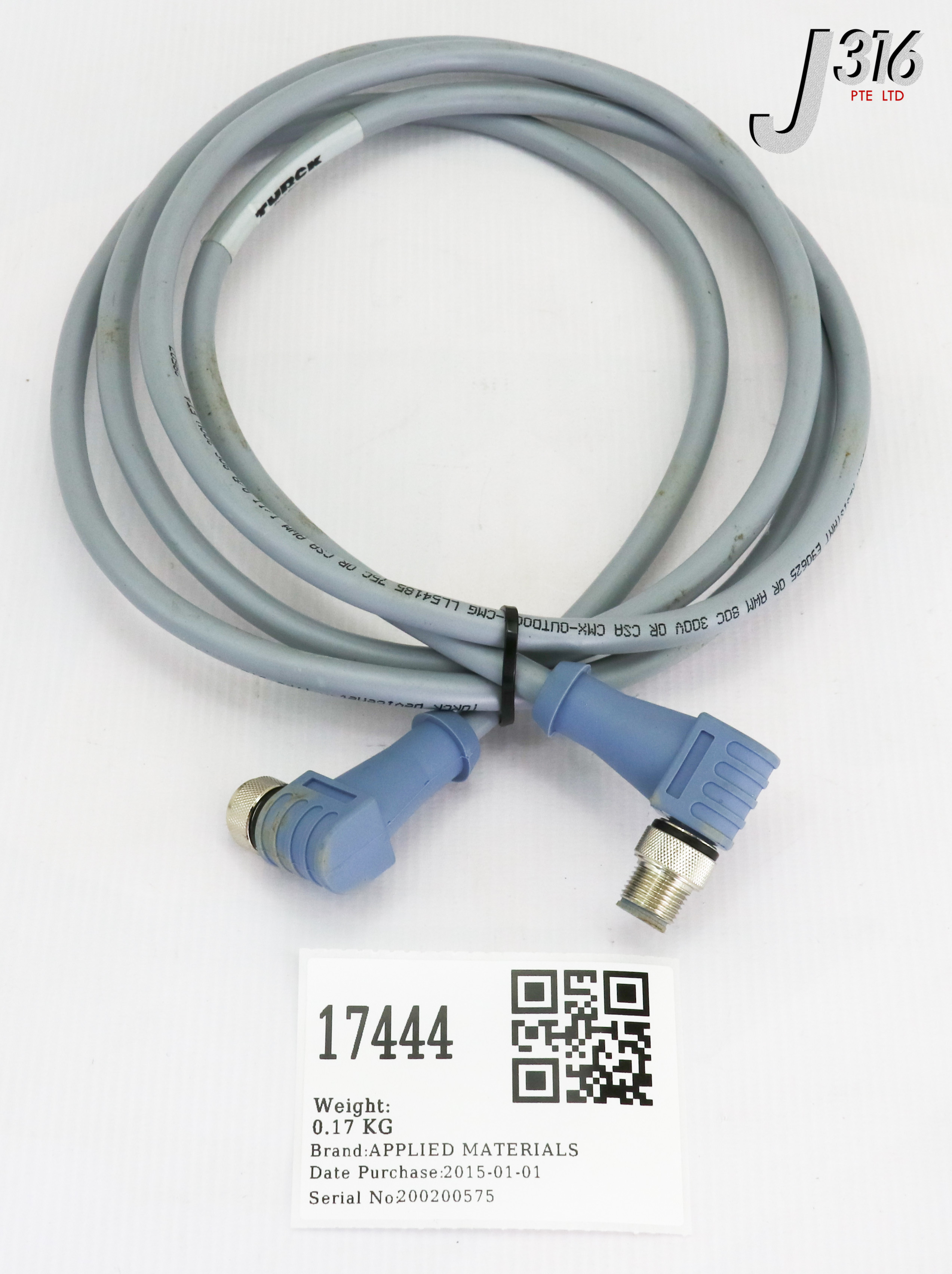シンガポール旧 17444 APPLIED MATERIALS TURCK CABLE ASSY DNET DROP 0620-02366 | eBay